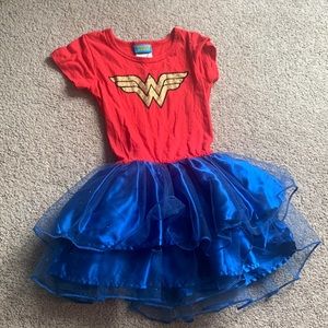 Girls Wonder Woman dress with tulle 6x
